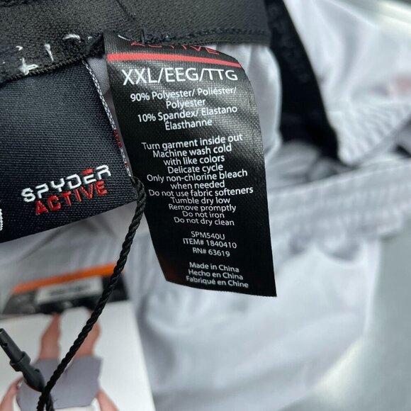 NEW Spyder Active Men's XXL Light Gray Athletic Shorts 90% Polyester 10% Spandex - Picture 5 of 9
